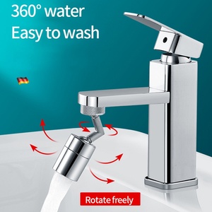 Filtre de robinet de <span class=keywords><strong>douche</strong></span> rotatif universel exclusif à 720 degrés en laiton tête anti-éclaboussures avec double sortie d'eau accessoire de salle de bain - Product Image 2