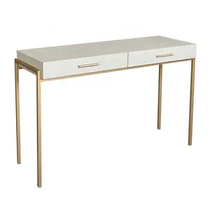Modern Style Faux Shagreen Leather Dressing Table Office Writing Desk with drawer DH1319