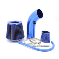 Kit de tuyau d'admission universel en aluminium de 76 mm (3 pouces) avec filtre à air conique à haut débit pour la modification automobile