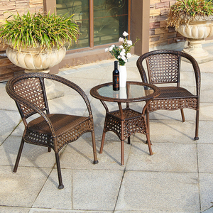 Muebles de ratán para exteriores, <span class=keywords><strong>mesa</strong></span> de comedor <span class=keywords><strong>y</strong></span> jardín, protección UV para Hotel, Patio, restaurante - Product Image 5