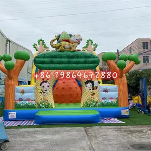 0.55mm PVC로 만든 풍선 도마뱀 트램폴린 놀이 공원 게임