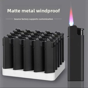 High-end Business Black <strong>Windproof</strong> <strong>Lighters</strong>, Customizable Disposable <strong>Lighters</strong> Wholesale - Product Image 1