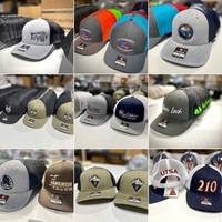 Casquette de camionneur avec logo brodé personnalisé en cuir, casquette Richardson 112, casquettes en mousse unies, casquettes en maille, casquettes de baseball
