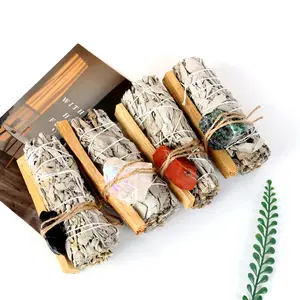 Manufacturers Crystal Raw Stone Sage White Sage With Palo Santo Stick Peru Holy Wood For Meditation