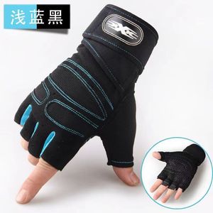 Fitness Gloves <b>Half</b> Finger Long Wrist Breathable Non <b>Slip</b> Unisex For Cycling Outdoor Hiking - Product Image 2