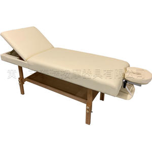 Fixed <b>Wooden</b> Legs Non-Folding Massage <b>Bed</b> for Beauty SPA Leisure Home Use-Body Embroidery & Moxibustion Therapy <b>Bed</b> - Product Image 4