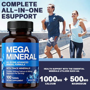 Integratore Alimentare in Compresse con Formula Minerale OEM, Calcio, Magnesio e Minerali Traccia, Senza Ferro, 100 Compresse per la Salute delle Ossa - Product Image 3