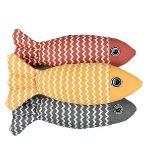 Fish Flop Crinkle Cataire Chat Jouets Pet Funny Toys Multi Color 3 Count