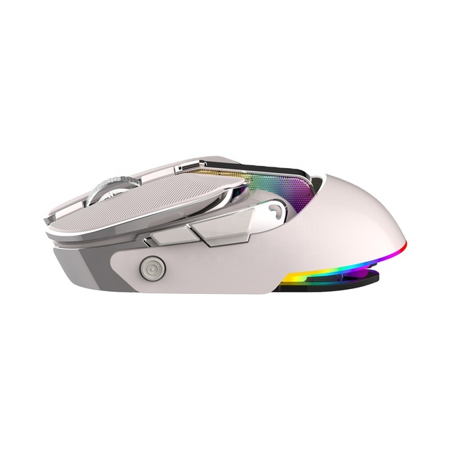 Ergonomic Recharge 700mAh Programmable Right-Handed Gaming Desktop Mouse 2.4GHz Wireless 15000 DPI RGB Backlit Adult 7 Buttons