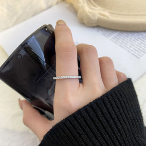 Bagues classiques en zircon 5A S925 pour femmes, cadeau de fête ou de mariage, plaqué rhodium - Product Image 5