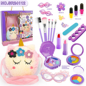 Accessoires de maison de poupée en plastique pour petite fille, sac à main de <span class=keywords><strong>maquillage</strong></span> scintillant et jouets de déguisement - Product Image 1