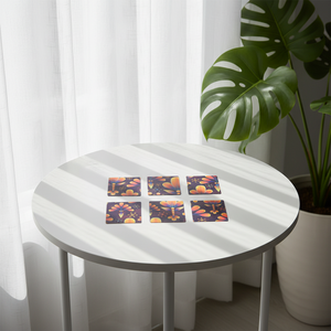 Sous-verres carrés en <span class=keywords><strong>feutre</strong></span> absorbants pour boissons, lot de 4, sets de table pour le service du thé, sous-verres en <span class=keywords><strong>ardoise</strong></span> - Product Image 1