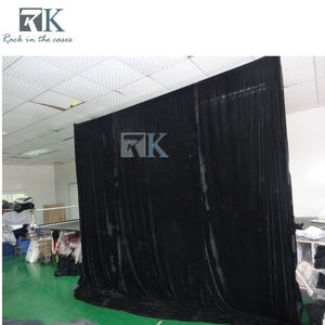 ฉากหลังผ้ากำมะหยี่สีดำ RK พร้อมราวแขวนสำหรับตกแต่งงานแต่งงาน - Product Image 2