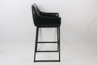 Tabouret de bar fixe moderne et robuste en similicuir PU avec repose-pieds, écologique et durable pour la maison, les bars, la salle à manger et l'hôtellerie