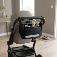 Sac de rangement pliable pour poussette en polyester, avec caractéristiques de sécurité, pour usage extérieur, de haute qualité, avec poche zippée amovible