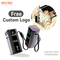 Batterie externe MH878A 20000mAh 100W avec 4 ports de charge simultanée, écran TFT, câble rétractable de 70 cm, logo personnalisé OEM