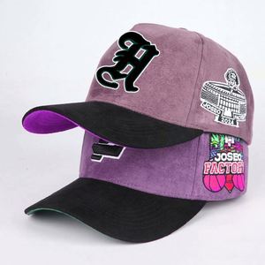 Casquettes de baseball snapback unisexes personnalisées à 5 panneaux, bicolores, en suède 100% polyester, style sportif urbain, pour l'extérieur - Product Image 2