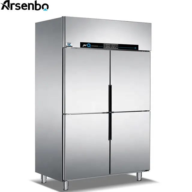 Arsenbo aço inoxidável cozinha freezer vertical com refrigeração estática sistema