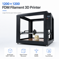 Imprimante 3D industrielle automatique FDM à grande vitesse, filament, 1200x1200mm, grand format, système ouvert avec plateau chauffant pour la production de prototypes