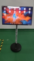 TV Portabel Pintar Terlaris 24/27/32 Inci 1080p HD Nirkabel dengan Roda, Layar Sentuh, Grafis Animasi Cerdas untuk Dalam Ruangan