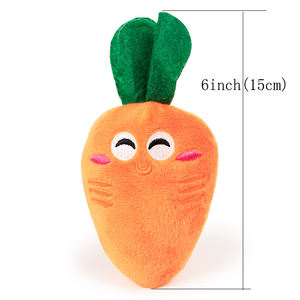 Yüksek kaliteli Bite dayanıklı çiğneme diş temizleme peluş gıcırtılı havuç yumuşak yavru Pomeranian komik sebze köpek Pet oyuncak - Product Image 5