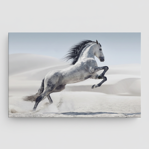 Elegant Desert Stallion Printed Canvas Art, Minimalist Animal Decor,<b>WRAPPED</b> CANVAS - Product Image 2