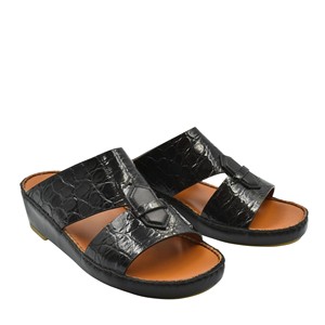 Customized Luxury Arabic Sandals Premium Leather Luxury Footwear Custom <b>Slides</b> Comfortable Beach Outdoor Resort Ramadan - Product Image 2