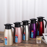 Bouilloire en acier inoxydable durable et écologique, disponible en plusieurs couleurs, idéale pour les chambres d'hôtel, avec logo personnalisé, bouteille d'eau thermique de qualité supérieure.