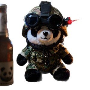 Peluche créative de style marine, armée, air force, police, ours camouflage, panda, 31cm-50cm, cadeau d'anniversaire parfait pour les camarades de l'armée - Product Image 5