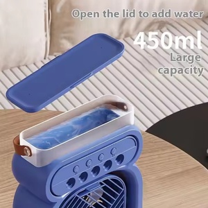 Ventilateur brumisateur portable, refroidisseur d'air, réservoir d'eau de 450 ml, climatiseur évaporatif, ventilateur personnel pour la maison, la chambre, le bureau, la tente - Product Image 5