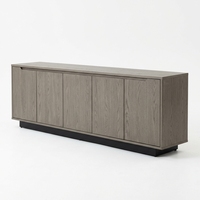 Buffet contemporain minimaliste à profil bas, console longue flottante pour salle à manger, meuble de rangement, vente en gros