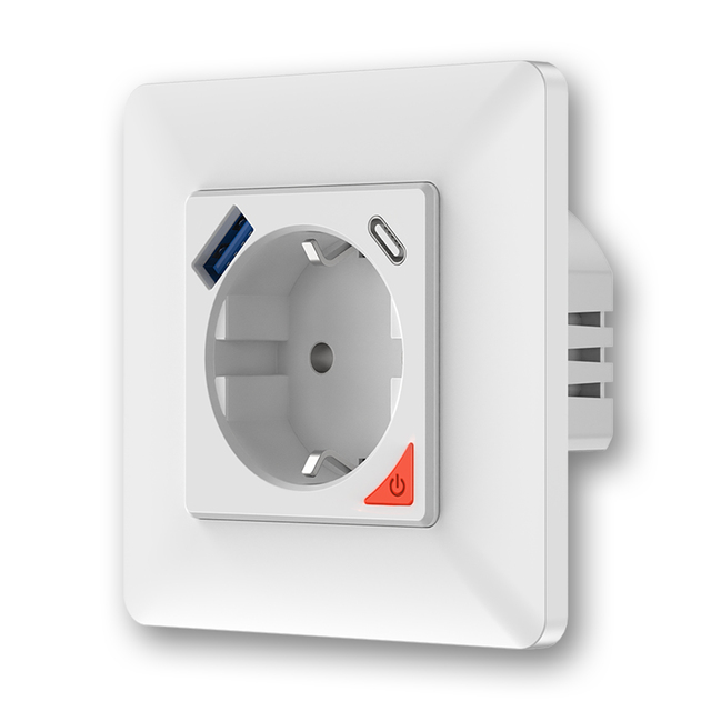 Tuya Smart Socket 16A Wifi EU Wall Socket Plug Power Outlet  APP Remote Control Fast Charge USB Type C Socket
