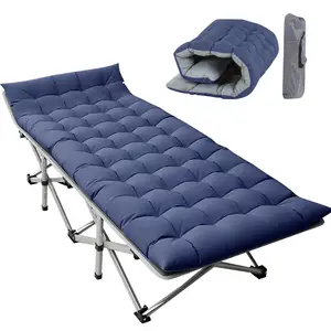 JETSHARK Tempat Tidur Perjalanan Luar Ruangan Portabel Lipat Tempat Tidur Clamshell Camping Cot Camping Kasur Lipat
