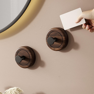 JAYA Wood <strong>Hook</strong> No Punch No Trace Suckers <strong>Hooks</strong> for Kitchen Living Room Bathroom Powerful <strong>Sticky</strong> <strong>Hooks</strong> - Product Image 4