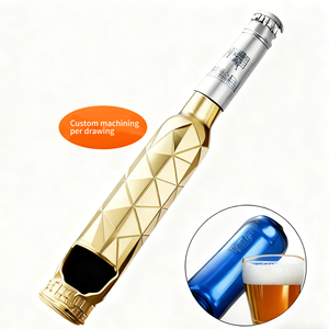 Ouvre-bouteille en métal personnalisé Options de découpe par fil CNC Base en acier inoxydable + Matériaux en option pour une utilisation promotionnelle/quotidienne - Product Image 1