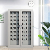 Armoire de rangement et de charge pour téléphone portable en métal au design moderne, avec serrure, station de charge pour téléphone portable commerciale, casier