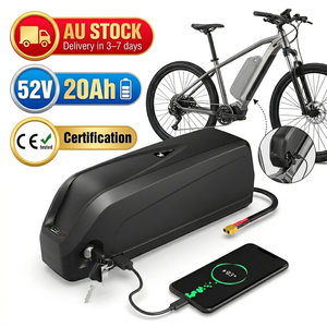 แบตเตอรี่ลิเธียมไอออนสำหรับจักรยานไฟฟ้า AU Stock 52V 20Ah 25A BMSHailong กันน้ำ ติดตั้งใต้ท่อ 750W 1000W 3C Discharge 800 รอบการใช้งาน - Product Image 1
