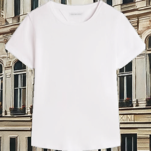 เสื้อยืดผู้หญิงลายจุดจีบพลีทสไตล์วินเทจใหม่ปี 2025 ผลิตจากโพลีเอสเตอร์คุณภาพสูง เป็นมิตรต่อสิ่งแวดล้อม - Product Image 2