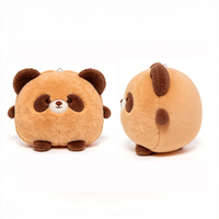 Adorable petit ours brun en peluche de haute qualité, personnalisé, adorable jouet en peluche, poupée d'animal de dessin animé avec de grands yeux pour les jouets de bébé
