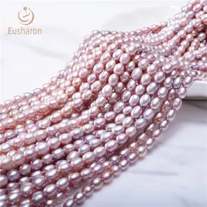 Wholesale 4-5mm AAA Strong Luster Rice Shape Freshwater Pearl Strand Of Women