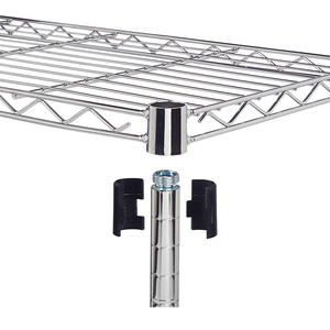 Chrome kệ đơn vị có thể điều chỉnh nhiệm vụ nặng nề Chrome 5 tầng dây kệ đơn vị Chrome kệ lưu trữ Kệ - Product Image 4