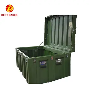 Big size Waterproof Heavy Duty storage cargo box hard rotomolded plastic tool box