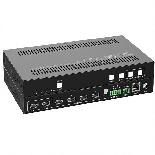 2x4 Video Wall Processor Pixel Perfect Bezel Correction Seamless Switching 4K
