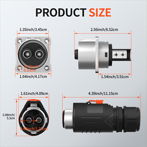 12V-48V 100A Troll ing Motorst ecker 6 bis 4 AWG Draht 2 Pin IP67 Wasserdichter Rundst ecker Schnell verriegelung mit Klemmen - Product Image 2