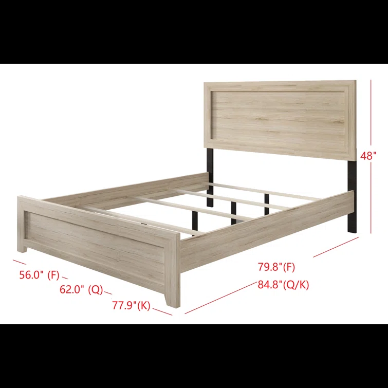 2023 High Quality Simple Modern Oak Solid Wood Economical Bedroom Furniture King Queen Size Bedding With Headboard