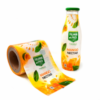 Film rétractable personnalisé imprimé pour bouteilles de mangue en conserve, avec impression héliogravure 10 couleurs et emballage OEM