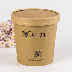 Vaso de Papel para Sopa de 12oz/16oz con Tapa de Papel, Personalizable con Logotipo, Ecológico y Desechable, para Banga, Curry, Borscht, Potage, de Xiamen - Product Image 1