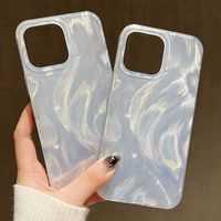 Étui de téléphone en tissu texturé IMD laser, coque rigide argentée avec bord souple, compatible avec iPhone 11/13/14/15/16 Pro Max