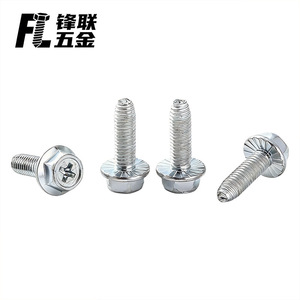 Fenglian 10.9 Grade Nickel Plated Hex Flange <b>Screws</b> Fully Threaded High Strength Construction Use - Product Image 2