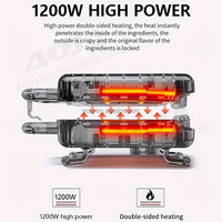 AOJA 1200W Machine électrique à gaufres chauffantes double face antiadhésive 16 trous Machine à beignets pour restaurant maison